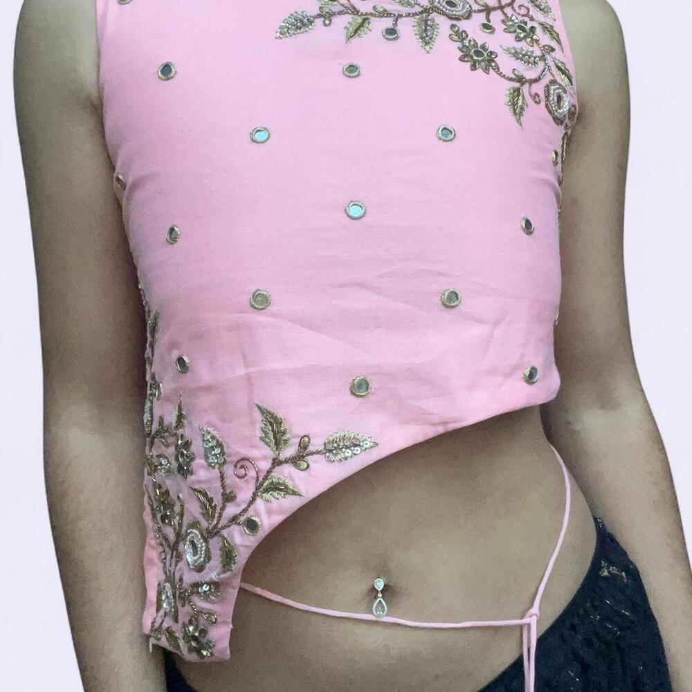 Women's Pink Crop-top